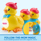Syncfun Musical Duck Toy With 2 Baby Ducks, Repeats What You Say, Crawling Tummy Time Toy With Light & Music, Early Learning Edu