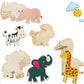 Haoser 20 Pcs Animal Wooden Craft Set  Diy Painting Kit For Kids, Unfinished Wood Cutouts For ChildrenS Birthday Crafts, Animal