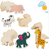 Haoser 20 Pcs Animal Wooden Craft Set  Diy Painting Kit For Kids, Unfinished Wood Cutouts For ChildrenS Birthday Crafts, Animal