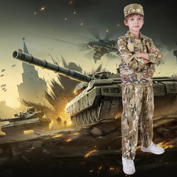 Toymni Army Costume For Kids, Boys Military Soldier Costume With Tactical Camouflage Vest And Army Toy Accessories Gear, Hallowe