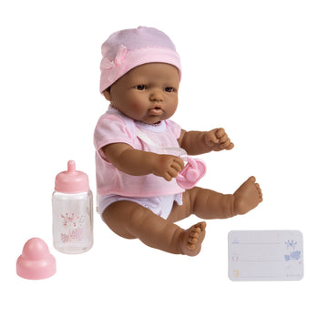 Jc Toys - La Newborn Nursery | 7 Piece Baby Doll Gift Set | 12'' Life-Like Hispanic Doll With Accessories | Purple | Ages 2+ (18