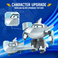 Super Wings Transformable Airplane Toys - 2 in 1 Rescue Bots Action Figures for Kids, Silver, Model YW780232, Ages 3-7