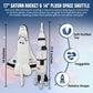 Space Shuttle Plush Toy 14 ' & Saturn Rocket 17 ', Mission Ship For Kids, Christmas & Birthday Gifts For Little Astronauts, Boys & Girls, Soft & Huggable, Fun, Great For Imaginative Play