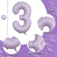 Number Balloons 13 Pastel Purple, 40 Inch Lavender Mylar Foil Number 1 & 3 Balloons For Girls 13Th Birthday Balloons, Large Ligh
