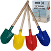 Single 16'' Heavy Duty Wooden Kids Sand Beach Shovel with Plastic Spade & Handle - Gold Digger Costume Shovel - Colors May Vary