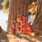 Bellzi Fire Dragon Plush Toy - Soft Stuffed Animal - 11.5" - Red Dragon - Perfect Gift for Kids and Toddlers - Model DRAGGI-R-RED