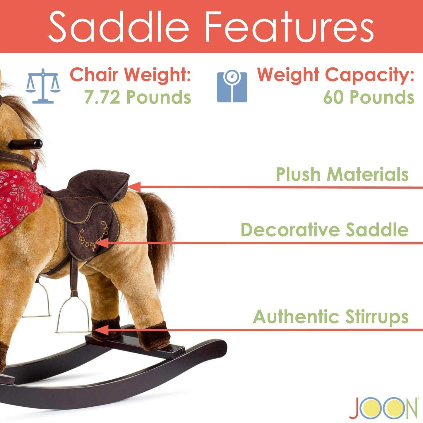 Joon Cowboy Rocking Horse - Tan Brown