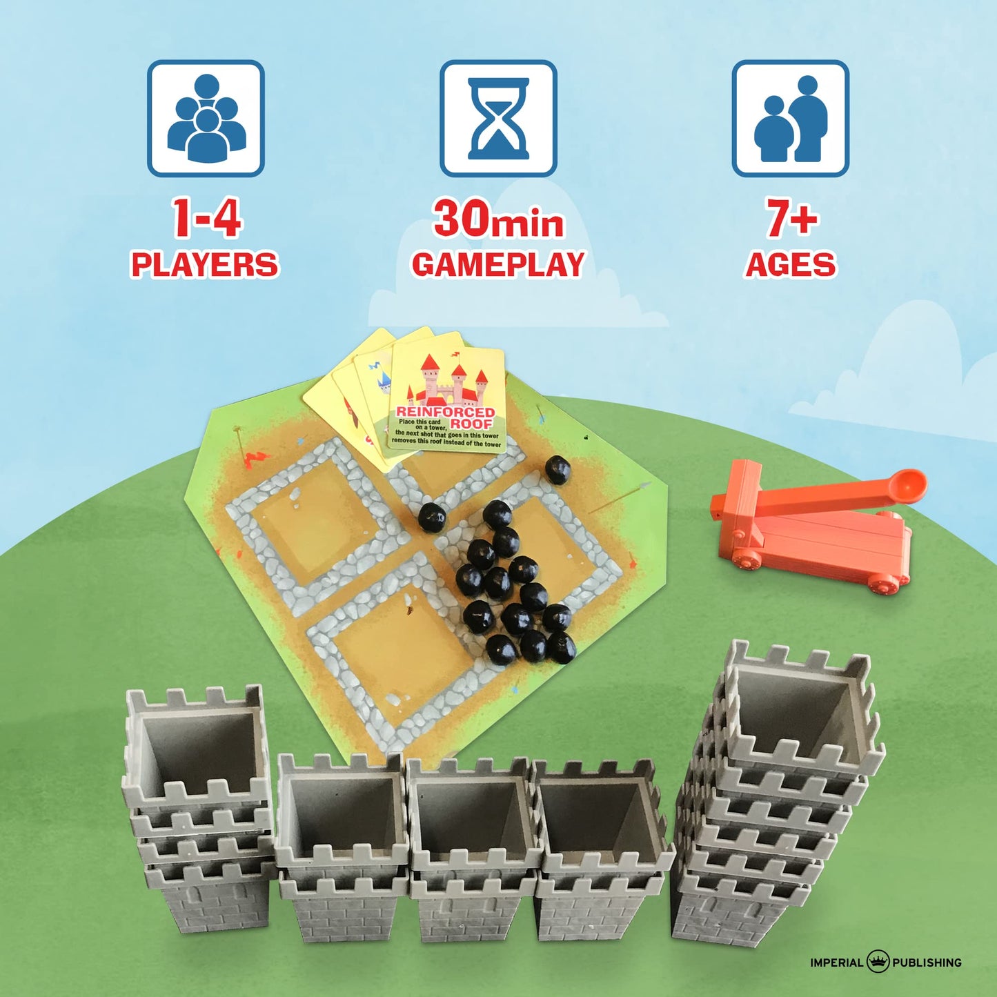 Catapult Castle 1-4 Player Medieval Dexterity Game