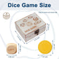 Left Right Center Dice Game Set, 3 1-Inch Wood Dice And 48 Thicker Chips In Wooden Storage Box, Portable Travel Dice Games For F