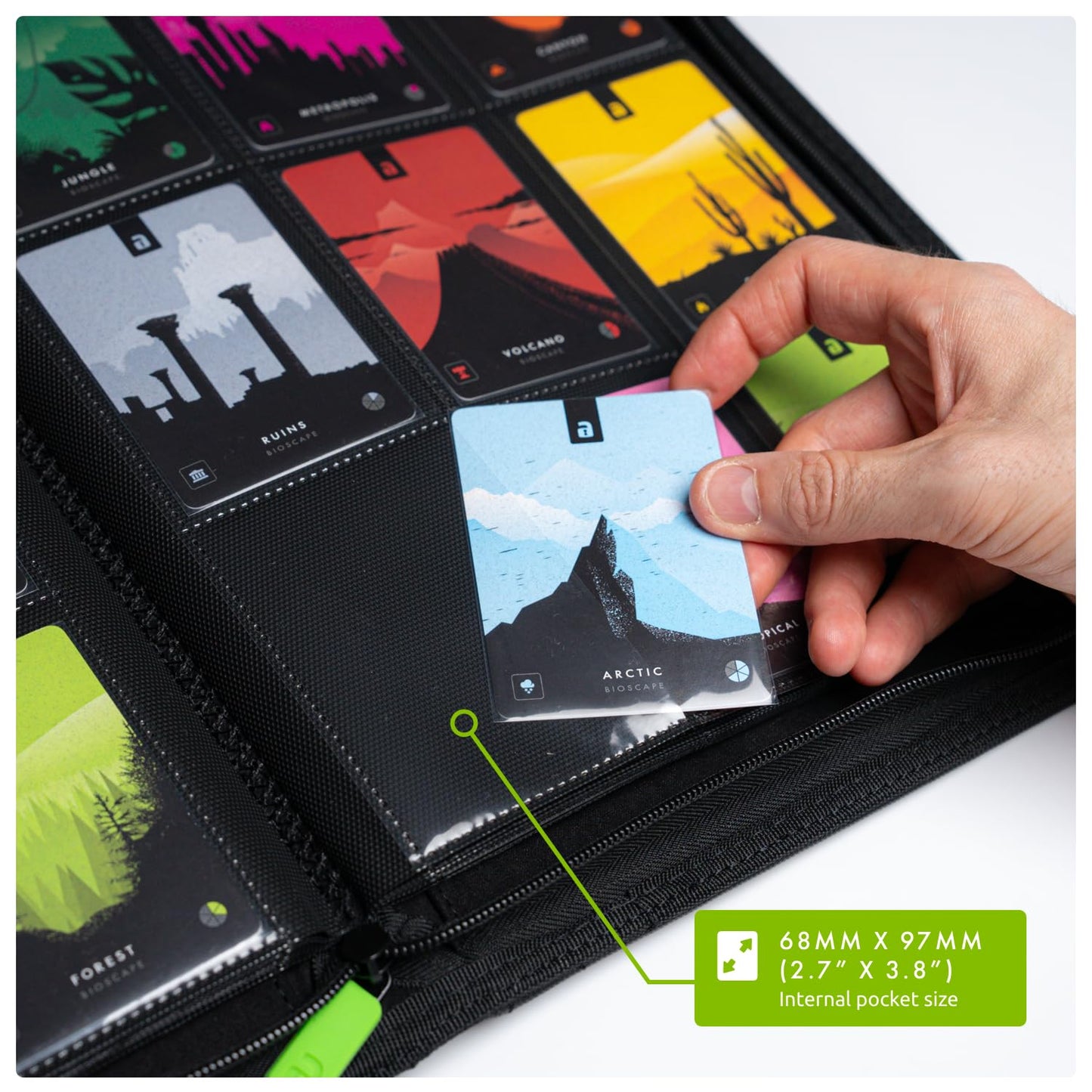 Vault X 9 Pocket Trading Card Zip Binder  360 Cards  enhanced Exo-Tec Album Material  20 Side-Loading Pages  Folder for Collectible Games  Sports  TCG (Black)