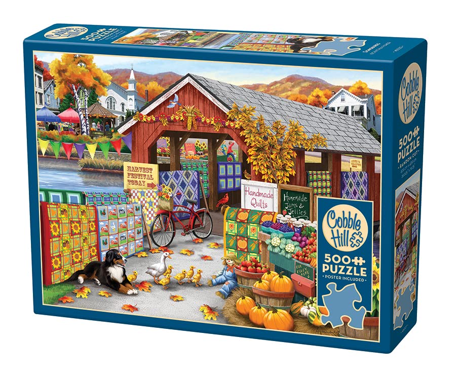 Cobble Hill 500 Piece Puzzle - Harvest Festival - Sample Poster Included