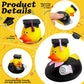 Sratte 24 Pack 2 Graduation Ducks Class of 2025 Diploma Grad Bulk Rubber Ducks for Cruise Student Adults Graduates Gift Prize Gr