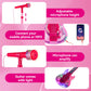 Guitar And Microphone Play Set For Girls,Karaoke Machine With Music&Light,Microphone Toys With Stand,Adjustable Height Guitar To