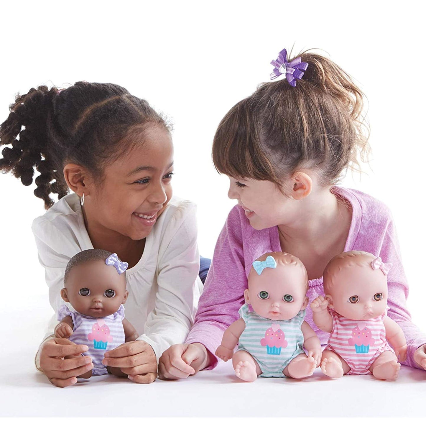 JC Toys Lil Cutesies 8.5" Posable Vinyl Baby Doll - Lulu with Blue Eyes, Removable Outfit, Ages 2+