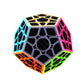 CuberSpeed Phantom Carbon Fiber Sticker 3x3 Pentagonal Dodecahedron stickerless Magic Cube Kilominx 3x3x3 with Black Sticker Spe