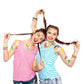 Hotop 100 Pcs 80s Multicolor Silicone Jelly Rubber Bracelets Hair Ties Women, Mixed Style, Random Color