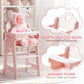Robotime Baby Doll High Chair, Pretend Play High Chair With Safety Belt And Footrest, Wooden Baby Doll Accessories, Baby Doll Fu