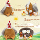 BENINY 8Pcs Chicken Stuffed Animal  Stuffed White Hen with Little Baby Chicks and Coop  Plush Toys for Kids  Hit of Christmas Farm Party