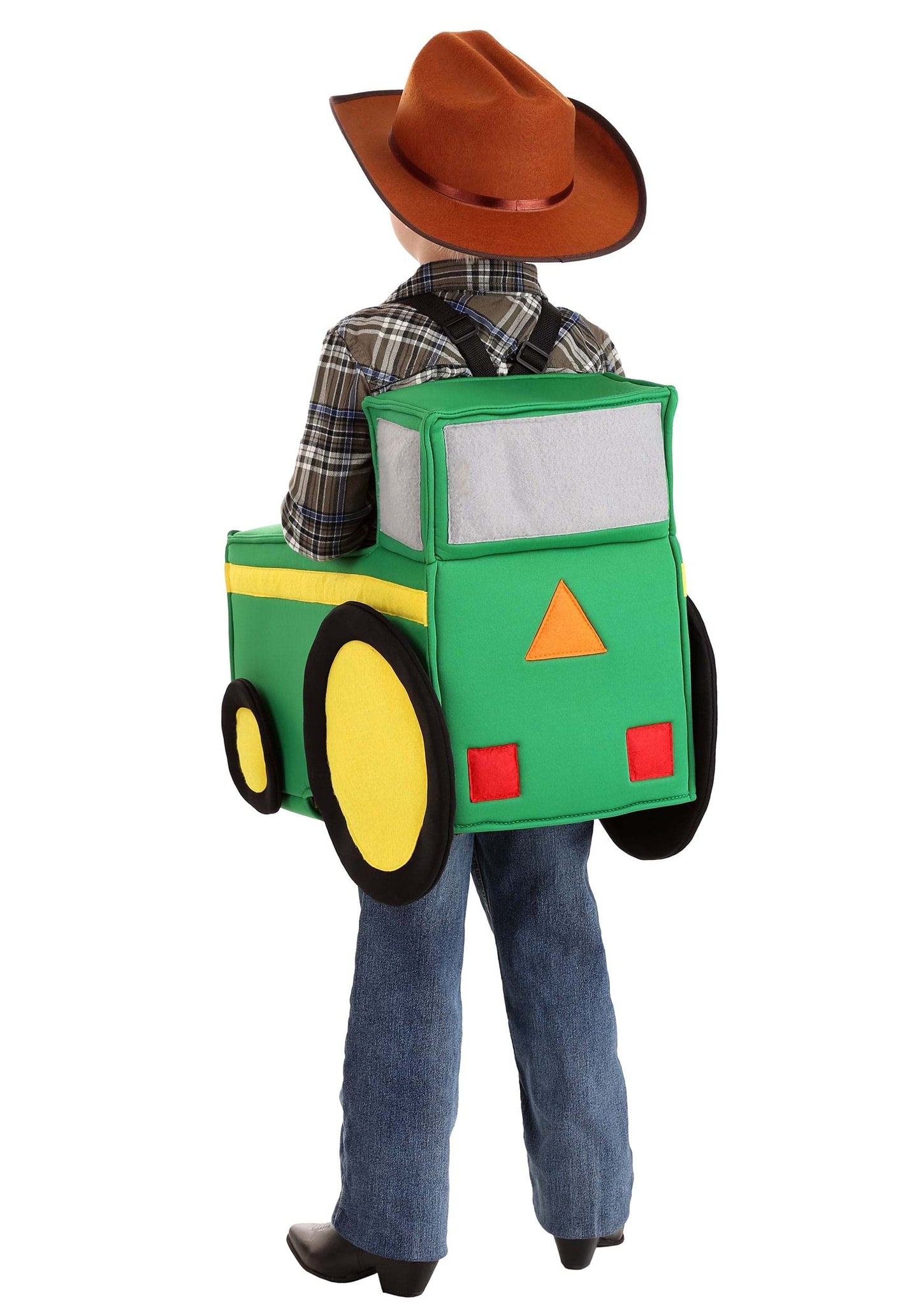 Toddler Ride In Tractor Costume, Foam-Backed Tunic Farm Cosplay Halloween Costume Outfit Standard