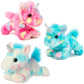Aurora Bundle Of 3 Stuffed Beanbag Animals - Blueberry Ripple Unicorn, Jelly Roll Unicorn, And Cake Pop Unicorn, Blue/Pink/White, Multicolor