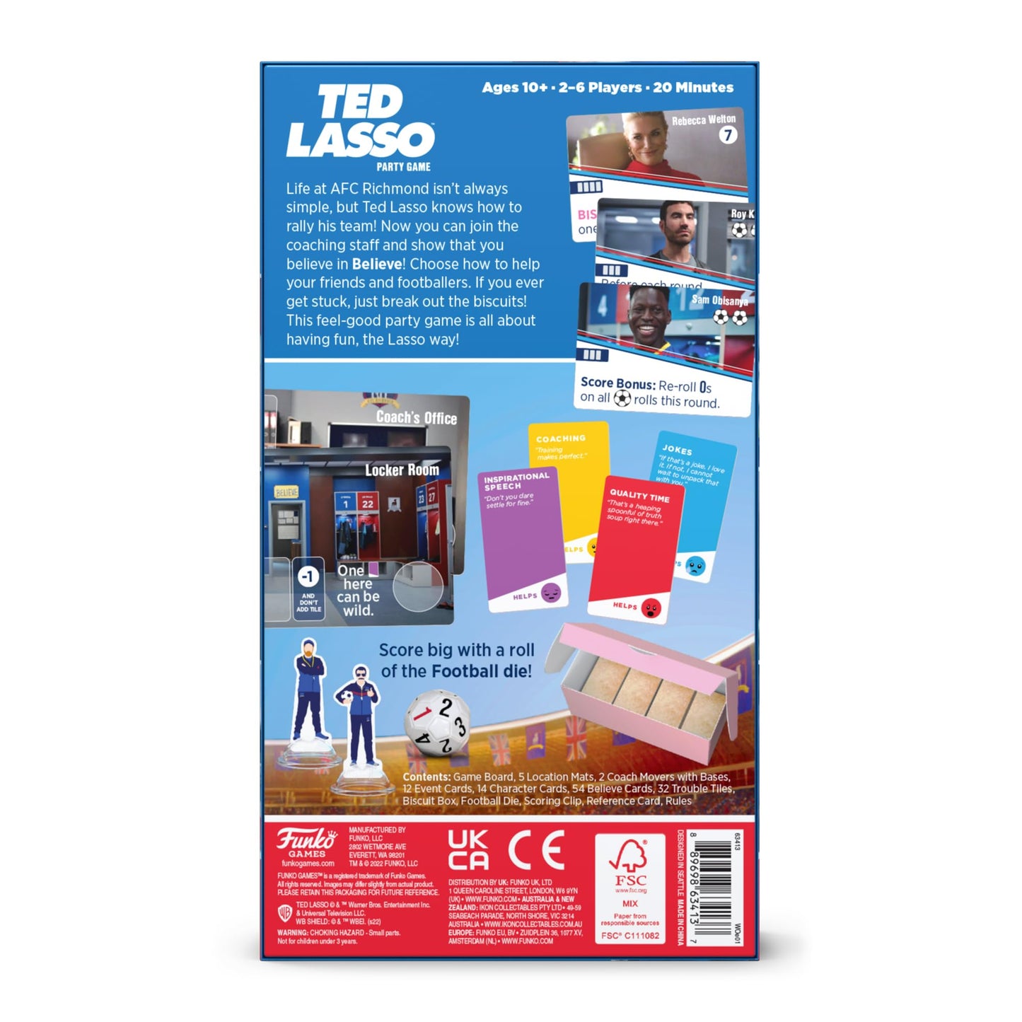 FUNKO GAMES Funko Ted Lasso Party Game - Standard Size, Cardboard, Fun Theme, Model 63413