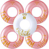 Motionchic 5 Pcs Bride Pool Float Funny Bachelorette Party Decorations Inflatable Pool Tubes for Adults 48'' Team Bridal Pool Fl