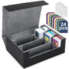 Ralout Card Deck Case For Trading Cards 1800+, Mtg Card Storage Box, Leather Magnetic Closure Storage Box For Magic Commander, M