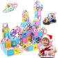 124Pcs Magnetic Blocks Toys For 3 4 5 6 7+ Year Old Boys Girls Macaron Castle Magnetic Tiles Building Blocks Set For Toddlers Stem Creativity/Educational Toys For Kids Age 3-6 Christmas Birthday Gifts