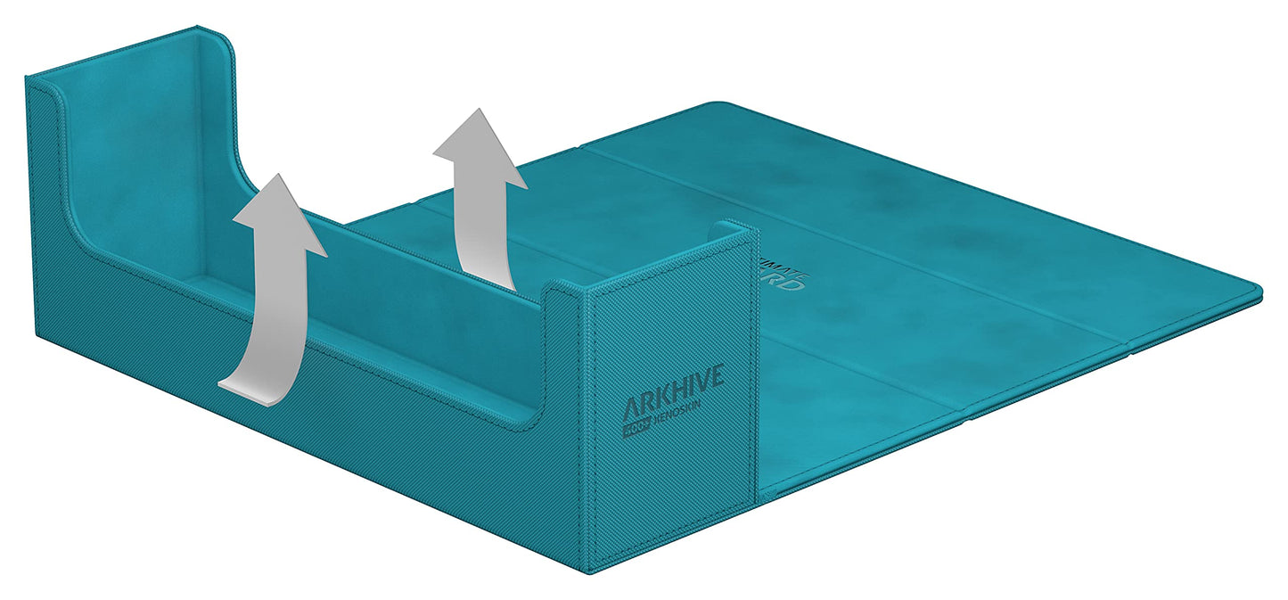 Ultimate Guard Arkhive 400+, Deck Case for 400 Double-Sleeved TCG Cards, Petrol, Compatible with Boulders, Magnetic Closure & Mi