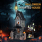 Tweandar Halloween Haunted Mansion Building Set,Before Xmas Haunted House Building Blocks Set With Light, Glow-In-The-Dark Pumpk