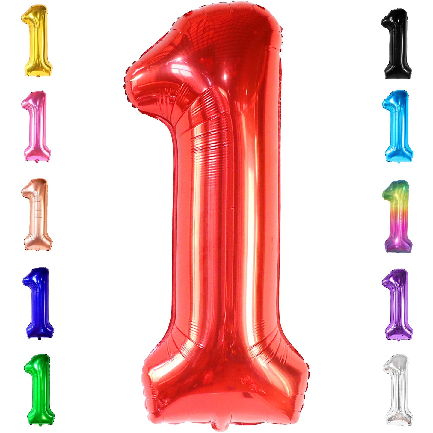 Katchon, Giant Red One Balloon For First Birthday - 40 Inch | Berry First Birthday Party Supplies | Red 1 Balloon For First Birthday | 1St Birthday Decorations For Boys | 1St Birthday Party Supplies