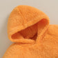 Boibokoko Baby Girl Boy Halloween Costumes Ghost Long Sleeve Hoodie Romper Jumpsuit Cute Baby Halloween Outfit (Orange, 0-3 Mont