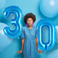 Blue Number 3 Balloon 40 Inch, Big Large Foil Helium Number Balloons, Jumbo Giant Mylar Number 3 Balloons For 3 Third Birthday P