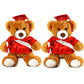 Sotiff 2 Pcs Graduation Bear Plush Stuffed Toy Bear Graduation Gifts Doll Stuffed with Grad Cap for Preschool Kindergarten Colle