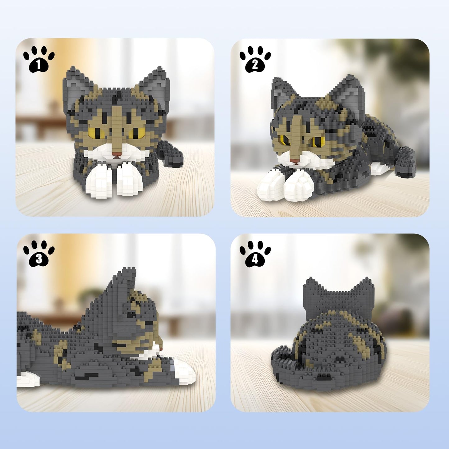 Larcele Micro Building Blocks Set, Diy Mini Building Toy Bricks For Age Over 12 Years, 1552 Pieces Kljm-05 (Chinese Li Hua Cat)