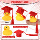 Jerify 48 Pcs Graduation Rubber Ducks with Grad Cap 2025 Diploma Grad Rubber Duck Graduation Party Bath Pool with Storage Bag fo