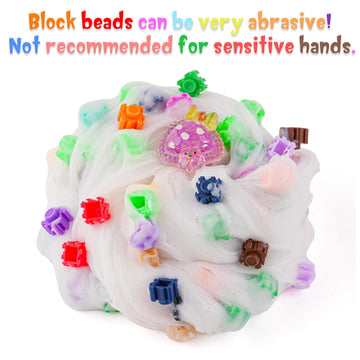 Mushroom Rainbow Bead Slime - Good Stretchy & Non-Sticky Crunchy Sensory Toy, Party Favors For Kids, Girls & Boys Gifts For Birt