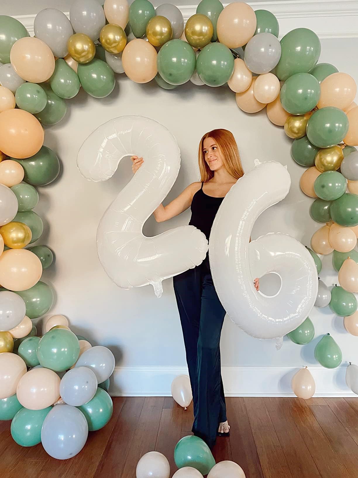 White Number Balloon 40 Inch Birthday Decorations, Number 2 Balloon 12 21 22 23 25 26 28 29 Birthday Party Decorations For New Y