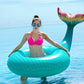 Jasonwell Giant Inflatable Mermaid Tail Pool Float With Fast Valves Summer Beach Swimming Pool Party Lounge Raft Decorations Toys For Adults Kids (Green)