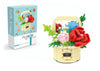 Illumely Mini Building Blocks Flower Set, Diy Micro 3D Building Toy Bricks Christmas (Cream 782Pcs)