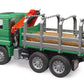 Bruder Toys - Forestry MAN Timber Truck with Fully Functioning Loading Crane, Tilting Loading Bed, and 3 Loadable Trunks - Ages