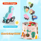 Zeoddler Toys For Toddlers, 11 Magnetic Wooden Dinosaur Train Set, Montessori Toys For Toddlers, Preschool Educational Material For Kids, Birthday Gifts For Boys, Girls