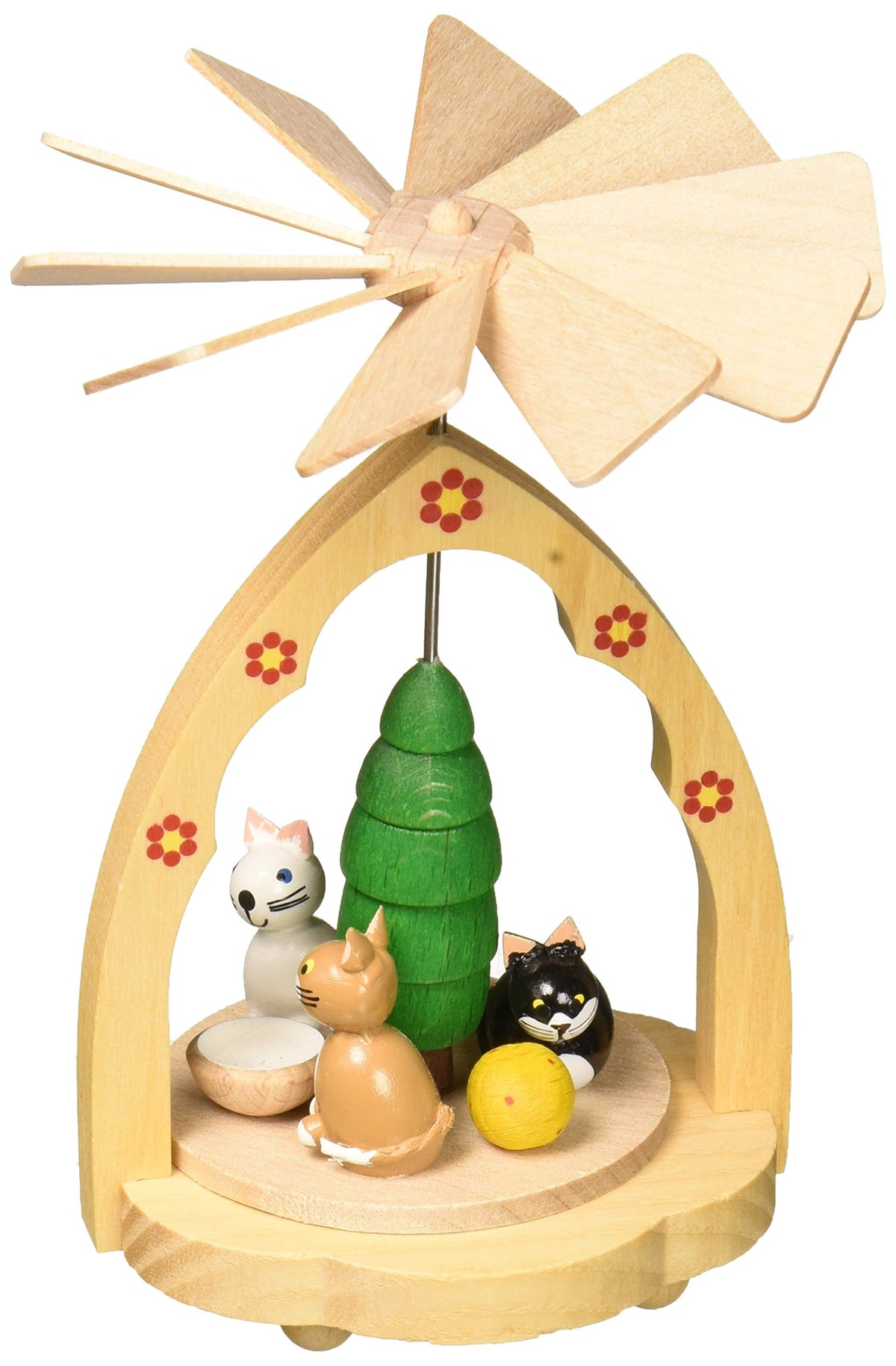 Alexander Taron 1702 Richard Glaesser Mini Pyramid-Cat Theme-4.25 H W x 3.25, Brown