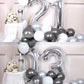 Aule 40 Inch Big Silver 1 Balloon Number Large Foil Helium Number Balloons 0-9 Jumbo Giant Happy 1St Birthday Party Decorations