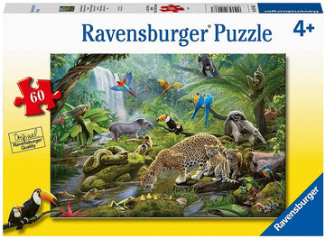 Ravensburger Rainforest Animals 60 Piece Jigsaw Puzzle for Kids - 05166 - Every Piece is Unique  Pieces Fit Together Perfectly 14 x 10 inches (36 x 26 cm).