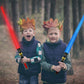 Light Up Saber for Kids, Blue Lightsaber with FX Sound, Expandable Light Swords Set for Galaxy War Fighter Warriors, Halloween D