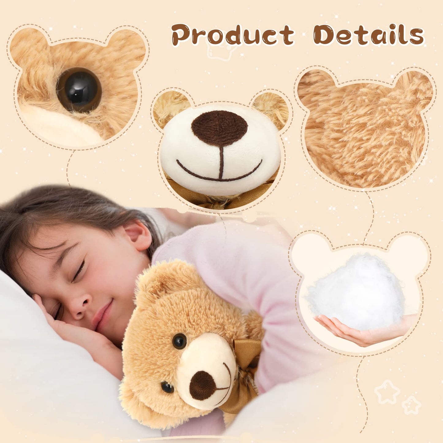 Maogolan 12 Pack Teddy Bears In Bulk, 14Inch Small Stuffed Animals Teddy Bears For Baby Shower Wholesale Plushies For Themed Bir