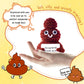 IYOOCSS Positive Crochet Poop Stuffed Animal Weird Things Funny Gag Gifts for mature-themed Friends Sister  Brother Women Husband Office Decor (Reddish Brown Poo)