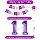 Naninuneno 11Th Birthday Decorations For Girls, Purple 11 Happy Birthday Balloons Supplies Including Purple Happy Birthday Banne