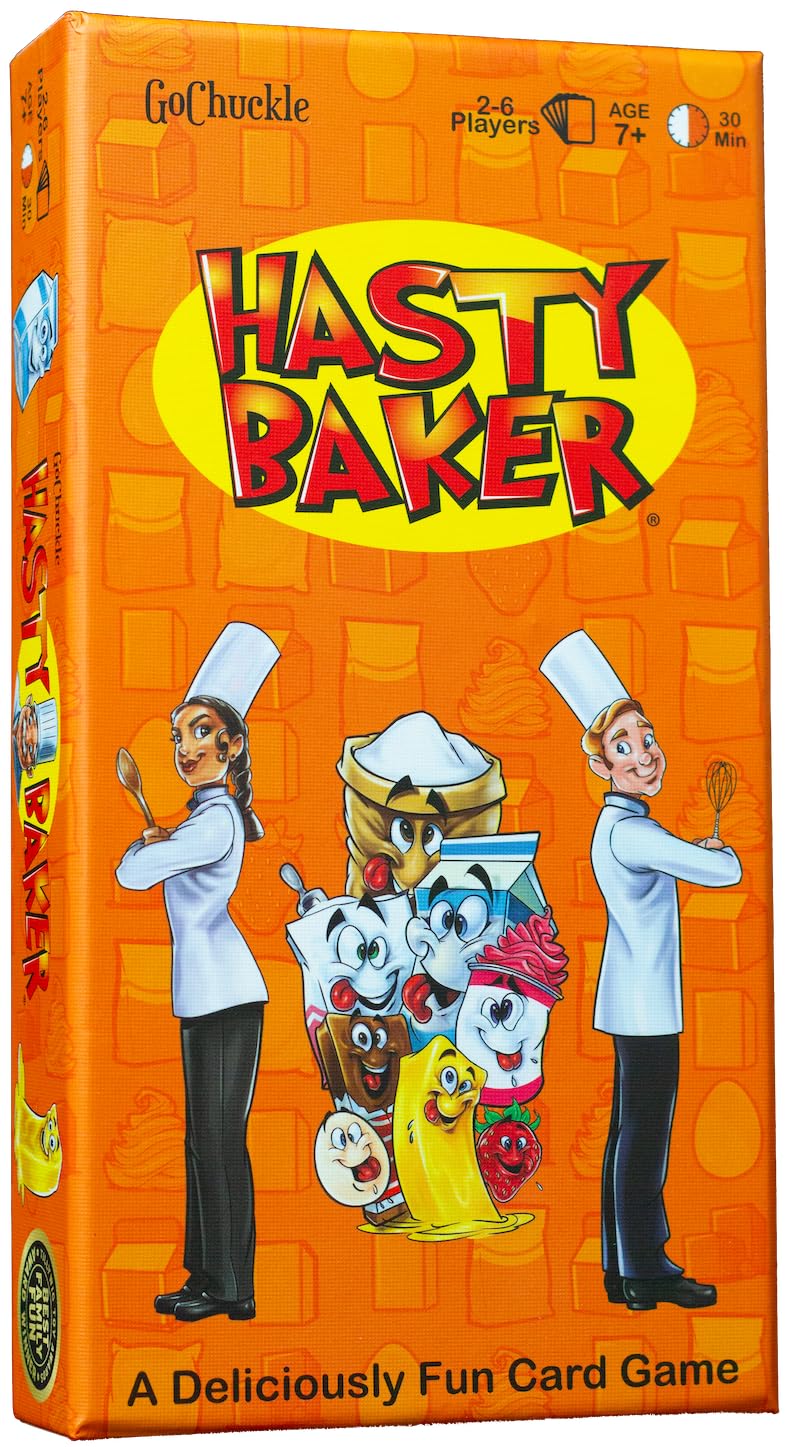 Hasty Baker Family Card Game - A Race to Collect Ingredients and Complete Recipes, for Families, Adults, Kids, Ages 7+, 2-6 Play